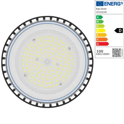 Produktbild von Berger & Schröter | LED Strahler UFO High Bay Light Hallenstrahler 100 W,  12000 Lumen, 6500K Weißlicht, Industriebeleuchtung