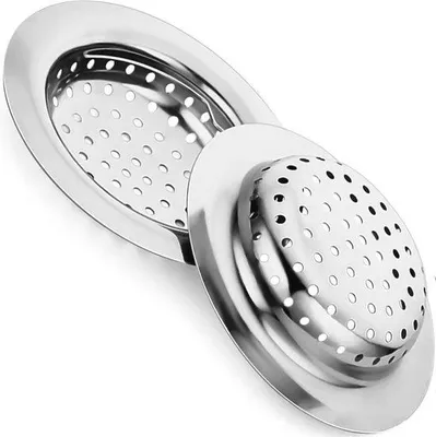 Produktbild von Famanu Abflussfilter 11 cm für Küche und Badezimmer - Edelstahl - 2 Stück