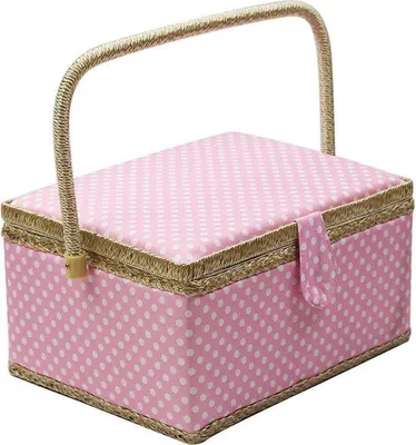 Productafbeelding van Grote naaikoffer - met ergonomische handgreep en organizer - 31x22,5x15 cm