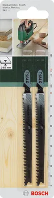 Immagine prodotto di Set di 2 lame BOSCH T234x da taglio fine e pulito per legno massiccio