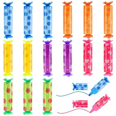 Immagine prodotto di Set di pennarelli fluorescenti da 15 pezzi, stile "candy", colorati, ideali per scuola, università e ufficio