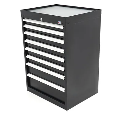 Produktbild von HBM Werkzeugschrank mit 8 Schubladen, 72 x 58 x 100 cm, schwarz