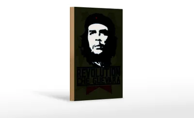 Produktbild von Holzschild Retro 12x18cm Revolution Che Guevara Kuba