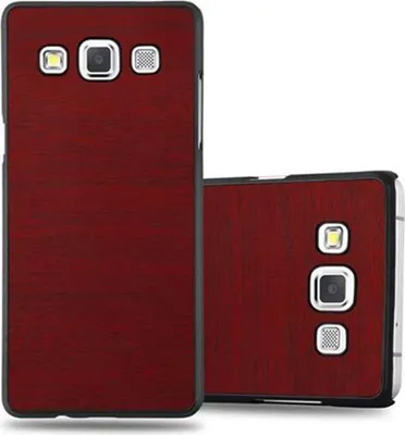 Image de Cadorabo Housse pour Samsung Galaxy A5 2015 Housse de protection en rouge Hard Case Etui aspect bois Housse de téléphone portable