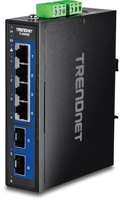 Produktbild von TRENDnet TI-G5062 Industrial DIN-Rail Switch 6-Port 2.5G mit 10G SFP+ Ports