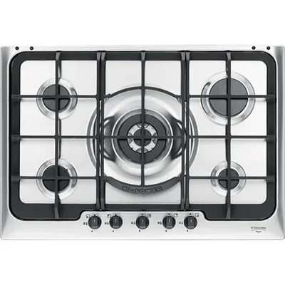 Image de Electrolux PX750UOV Table de cuisson à gaz encastrable, 5 brûleurs, inox