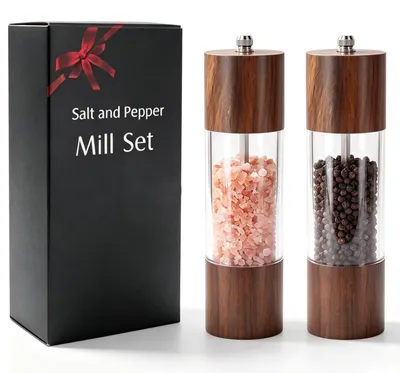 Salz- und Pfeffermühlen-Set, 2 Stück, 21,5 cm, Keramikmahlwerk