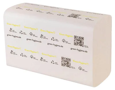 Immagine prodotto di Green Hygiene® INGEBORG Green Hygiene® Papierhandtücher INGEBORG Interfold-Falzung 2-lagig 3.000 Tücher