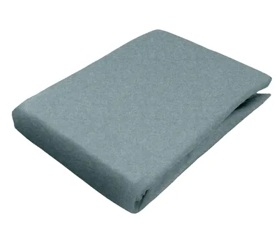 Produktbild von Flanell Spannbetttuch, Melange Spannbettlaken, 140 x 200 cm, türkis, 100% Baumwolle, Matratzen bis 25 cm Höhe, sleepling
