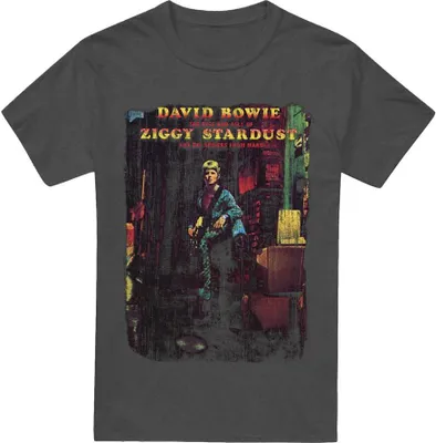 Produktbild von David Bowie - "Ziggy Stardust Album" T-Shirt für Herren/Damen Uni TV17453 (L) (Holzkohle)