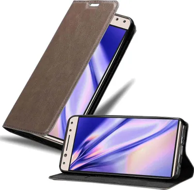 Obrázek produktu pro Cadorabo pouzdro pro Alcatel 5 Protective Case in Brown Kryt na mobilní telefon s magnetickým zavíráním