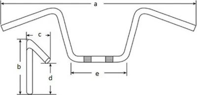 Obrázek produktu pro FEHLING Custom chromovaná řídítka ocel D.22,2 mm 865 mm