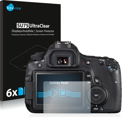 Produktbild von 6x Für Canon EOS 650D Schutzfolie Savvies Displayschutz Display Schutz Folie Klar Transparent
