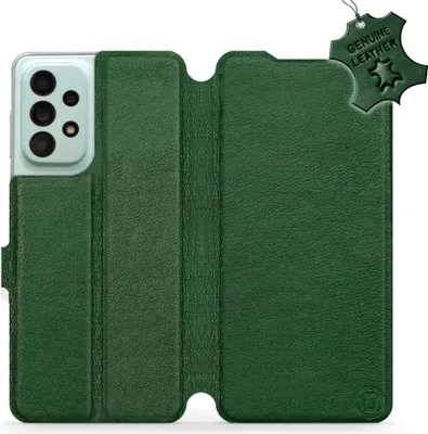 Produktbild von Echtleder Handyhülle für Galaxy A33 5G, Mobiwear Leather, Grün