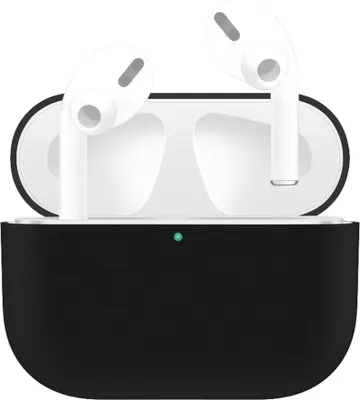 Image de Subtel - Étui souple de protection en Silicone couleur noir. Coque de protection ultra fine et antidérapante de rangement pour Apple AirPods Pro