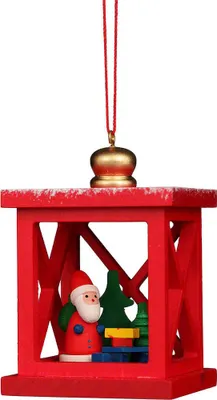 Produktbild von Christbaumschmuck Weihnachtslaterne mit Weihnachtsmann (6,8cm) von Christian Ulbricht
