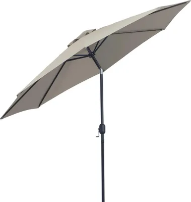 Produktbild von Gartenschirm - Sonnenschirm - Ø 295 cm - Kurbel - Neigbar - Freistehend - Höhe 250 cm - Hellgrau