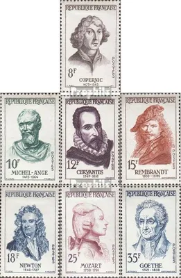 Produktbild von Briefmarken Frankreich 1957 Mi 1167-1173 (kompl.Ausg.) postfrisch Persönlichkeiten
