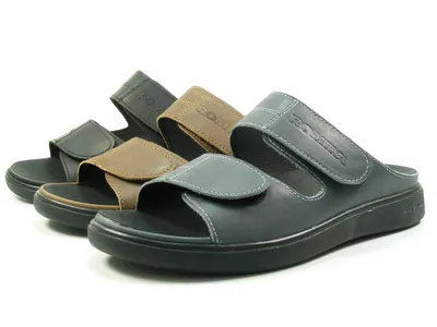 Produktbild von Romika 26106-46 Gomera 06 Herren Hausschuhe Pantoffeln Clogs Leder, Größe:41 EU, Farbe:Blau