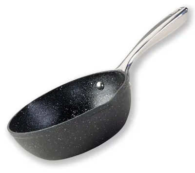 Produktbild von Fackelmann Antihaft-Mini-Wokpfanne Crossroad Ø 20 cm Aus Aluminium Perfekt für knuspriges Anbraten, Induktionsgeeignet, Reinigung per Hand, Hitzebeständigkeit: +200 °C