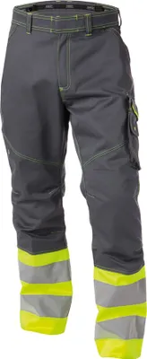 Immagine prodotto di DASSY® Phoenix pantaloni ad alta visibilità GRIGIO CEMENTO/GIALLO NEON Taglia 62 Lunghezza: STANDARD