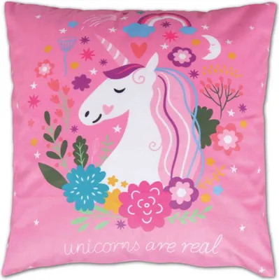 Produktbild von Kissenhülle 2er Pack Fotodruck ca. 40 x 40cm Einhorn pink