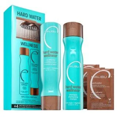 Image de Malibu Hard Water Wellness Treatment Kit 9 Oz Shampooing 9 Oz Conditioner and 0.17 Hard Water Treatment