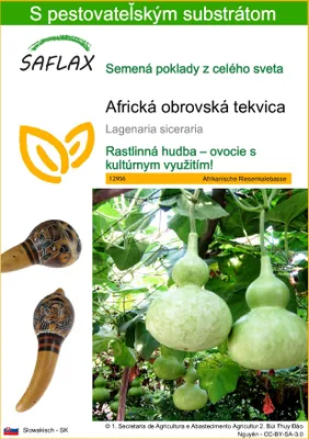 Obrázok produktu pre SAFLAX - Africká obrovská tekvica - Lagenaria siceraria - 15 Semená - S pestovateľským substrátom bez klíčkov