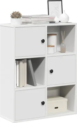 Produktbild von "2026 Promotion" Bücherregal - Standregal - Aktenregal - Weiß 60x24x76,5 cm - Holzwerkstoff - Wohnzimmerschrank CC32100