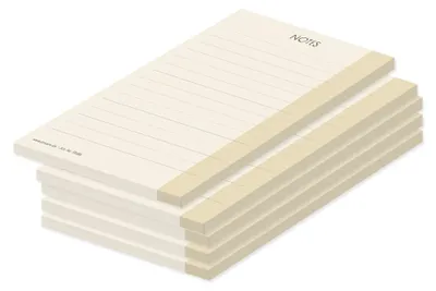 Produktbild von PRICARO Notizblock "Minimal Lined", A6, 5 Stück