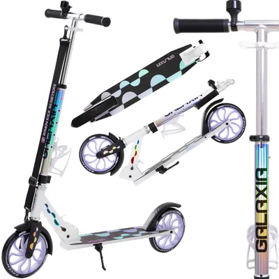 Produktbild von Kinder Roller Scooter Kickroller Cityroller Raven Galaxia Holo 200mm mit Glocke und Getränkehalter - Neu!