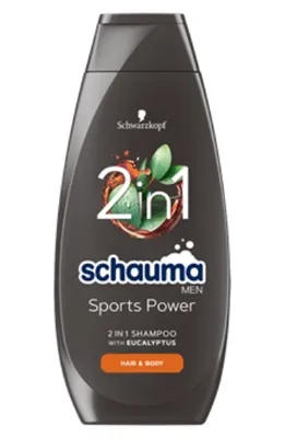 Produktbild von Schauma Sports Power Shampoo Strengthening Shampoo for Hair and Body 400ml