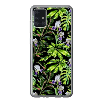 Produktbild von MuchoWow® Handyhülle Schutzhülle Hülle für Samsung Galaxy A52 5G Blume - Blätter - Muster Silikon Softcase Handy Hülle - Umschlag