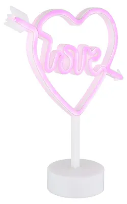 Image de Lampe de table LED, Love, blanc, néon, H 32 cm