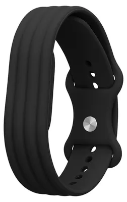 Produktbild von kwmobile Silikon Uhrenarmband für Google Fitbit Air Armband - Ersatzarmband für Fitnesstracker - Wechselarmband Smartwatch - Schwarz