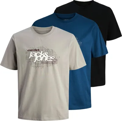 Produktbild von 3er-Pack JACK & JONES Herren T-Shirts