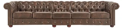 Produktbild von Design Chesterfield XXL Big Sofa 5-Sitzer Couch Leder Couch Polster Sofas Neu