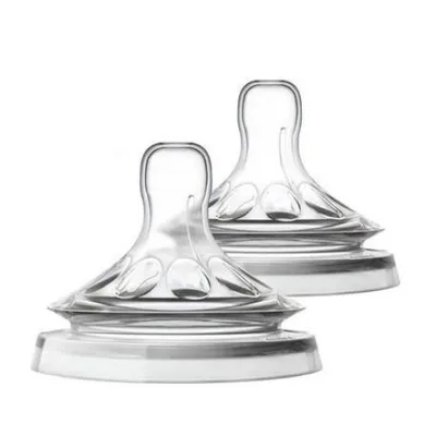 Productafbeelding van Philips AVENT SCF046/27 Natural fopspeen, sterke doorstroom, ventiel om koliek en boertjes te verminderen, 2 stuks