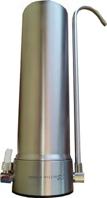Produktbild von Auftischfilter HW-ATFS-02 aus Edelstahl mit Carbonit NFP Premium Wasserfilter