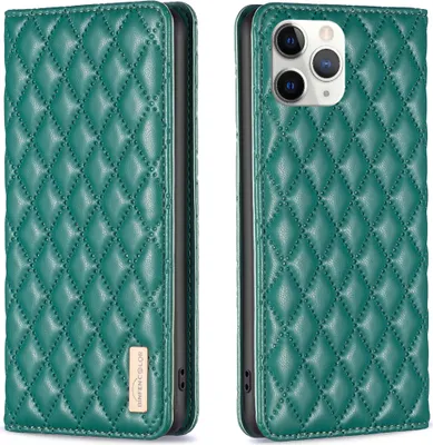 Obrázek produktu pro iPhone 11 Pro Max Pouzdro, Elegantní Flip Kožené Pouzdro s Kapsami na Karty a Stojánkem pro iPhone 11 Pro Max zelené