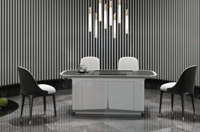 Immagine prodotto di Set da pranzo con 6 sedie - soluzione elegante per la vostra sala da pranzo