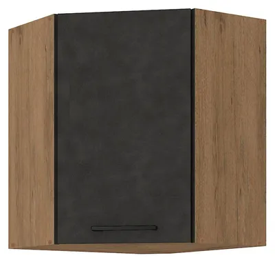 Produktbild von Vigo Eckhängeschrank 60x60 cm Eiche Lancelot Matera Grau Küchenzeile Einbauküche