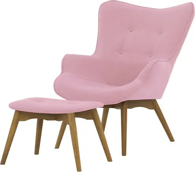 Produktbild von SLF24 - Der Ohrensessel mit Fußhocker Ducon Ontario - Rosa - Baku 16