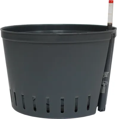 Produktbild von happy-nature Kulturtopf-Set, 2-teilig, Durchmesser 28 cm, Höhe 19 cm, aus Kunststoff, mit Wasserstandsanzeiger, Wurzelbelüftung, Nährstoffzugang, für Hydro- und Erdkultur, geeignet für Blähton & Langzeitsubstrat, wiederverwertbar, schont Wurzelballen beim Entnehmen
