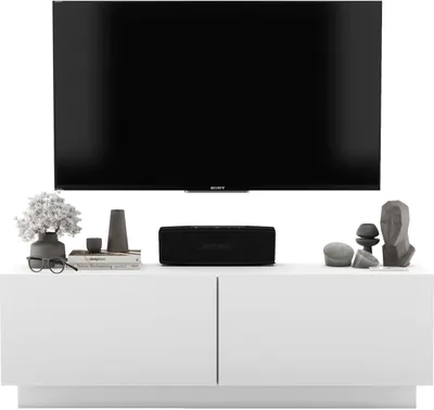 Produktbild von Loft TV-Schrank TV-Lowboard Enjoy Zweitürig Modern Lindner Möbel 120cm x 37cm x 35cm, Farbe: Weiß matt