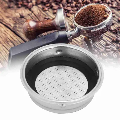 Productafbeelding van RVS filtermand - Bodelloze filterkorf voor 51 mm espressomachine filterdragers - Reservefilter voor espressomachines - 51 mm diameter