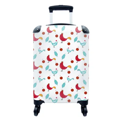 Produktbild von MuchoWow® Koffer Handgepäck Trolley Rollkoffer Kleine Reisekoffer mit 4 Rollen - Muster - Tiere - Huhn - Cabin Size < 55x40x23 cm & 55x40x20 cm - Fotokoffer - Kabinenkoffer - Boardgepäck - Reise-Box - Reisekoffer - Reisegepäck - Koffer mit Bild - Trolley für Kinder