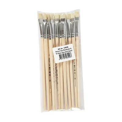 Obrázek produktu pro Dřevěné kartáčky - č. 8, krátká rukojeť, 12 ks.