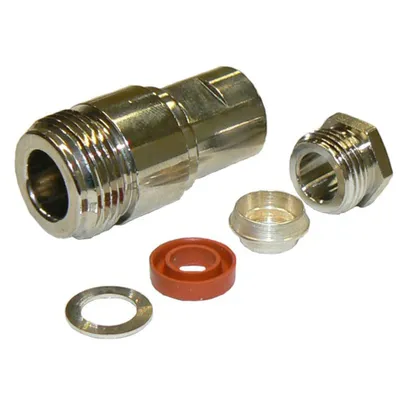 Produktbild von Transmedia N-Kupplung; Clamp-Version, 75 Ohm-System für Kabel RG 6 A/U, RG 5 C-2V - Ø 8,5mm, S 121-7