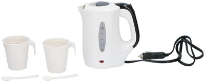 Produktbild von All Ride Wasserkocher - für Truck und Lkw - 24 Volt - 0,5 Liter - Kochstopfen - Inkl. 2 Becher und 2 Löffel